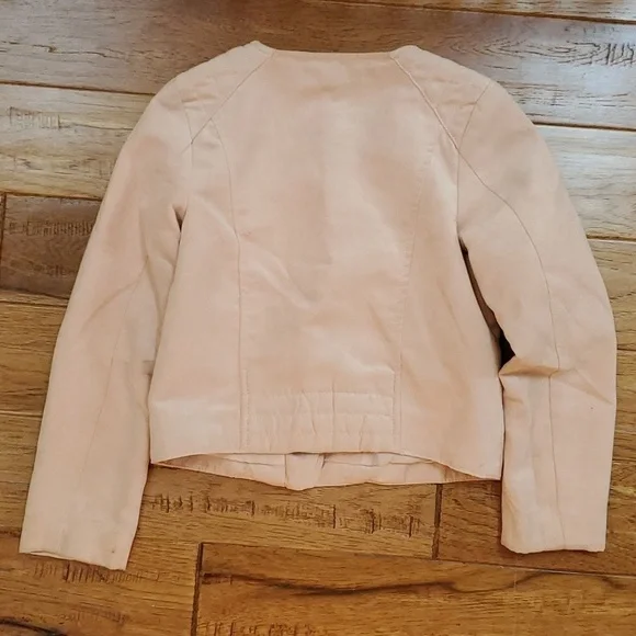 H&M pink faux suede moto jacket - Picture 5 of 6